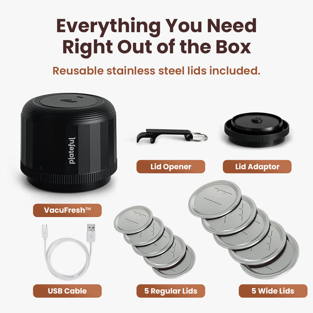 VacuFresh™ Mason Jar Vacuum Sealer